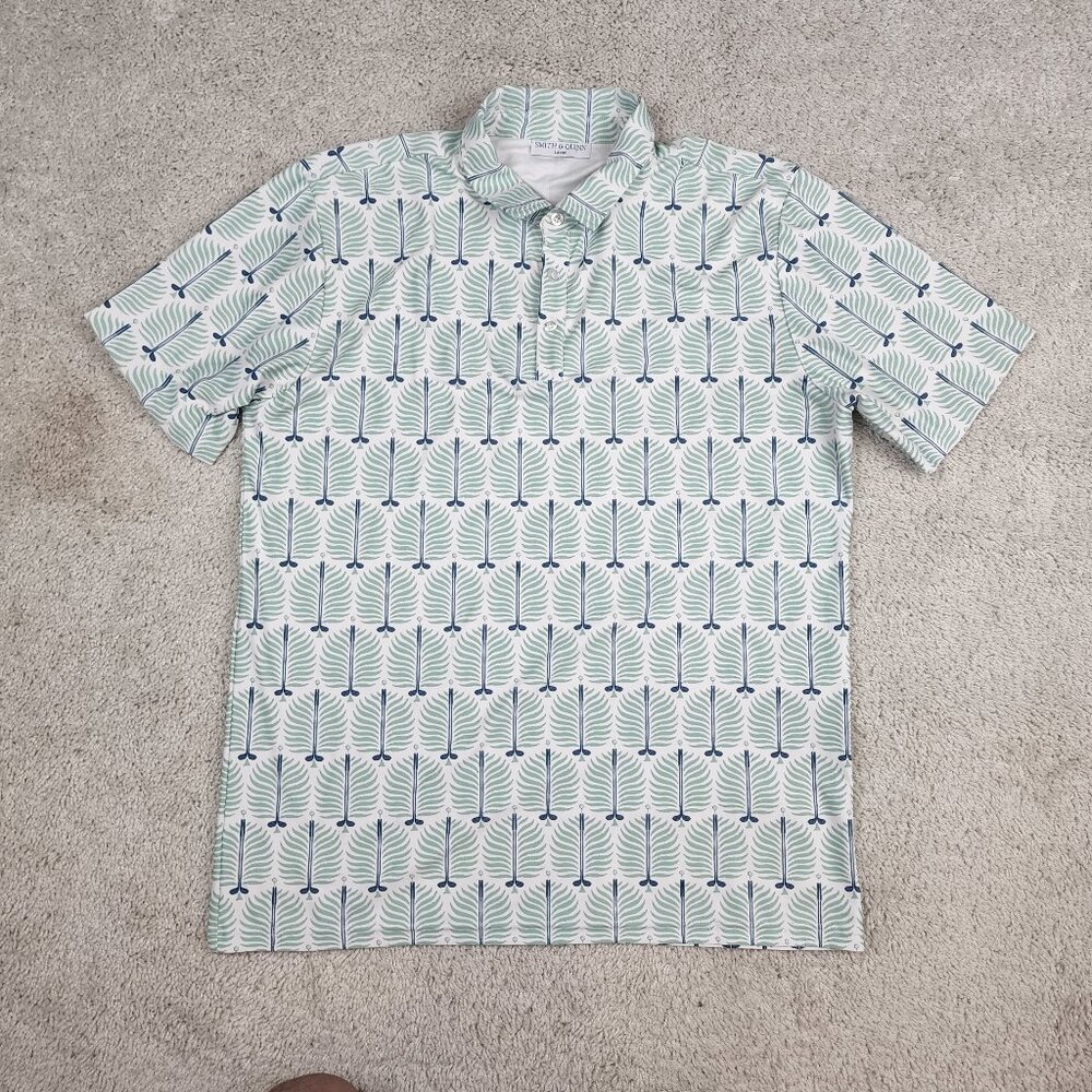 Smith And Quinn Polo Shirt Mens Size Large L  All Over Print Golf Club Floral US